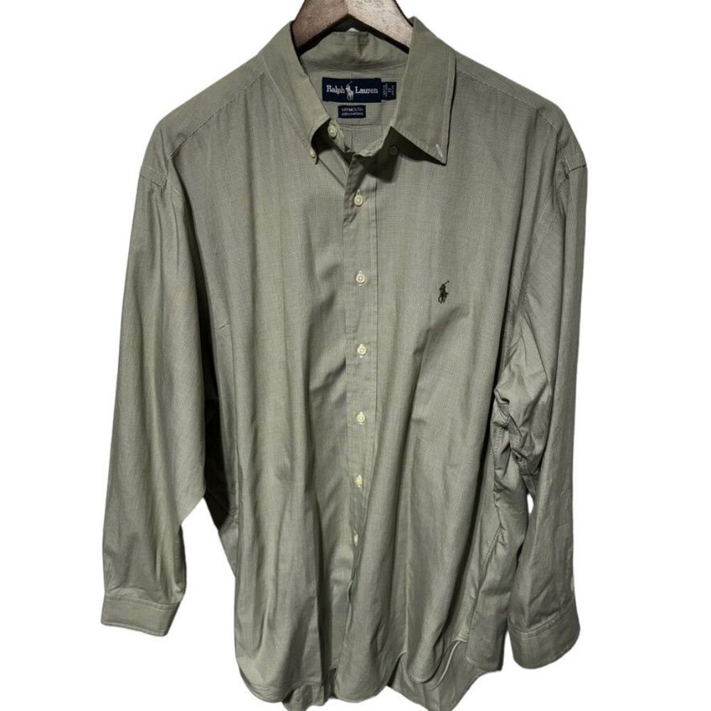Ralph Lauren Green Shirt Size 17 1/2 (Large)